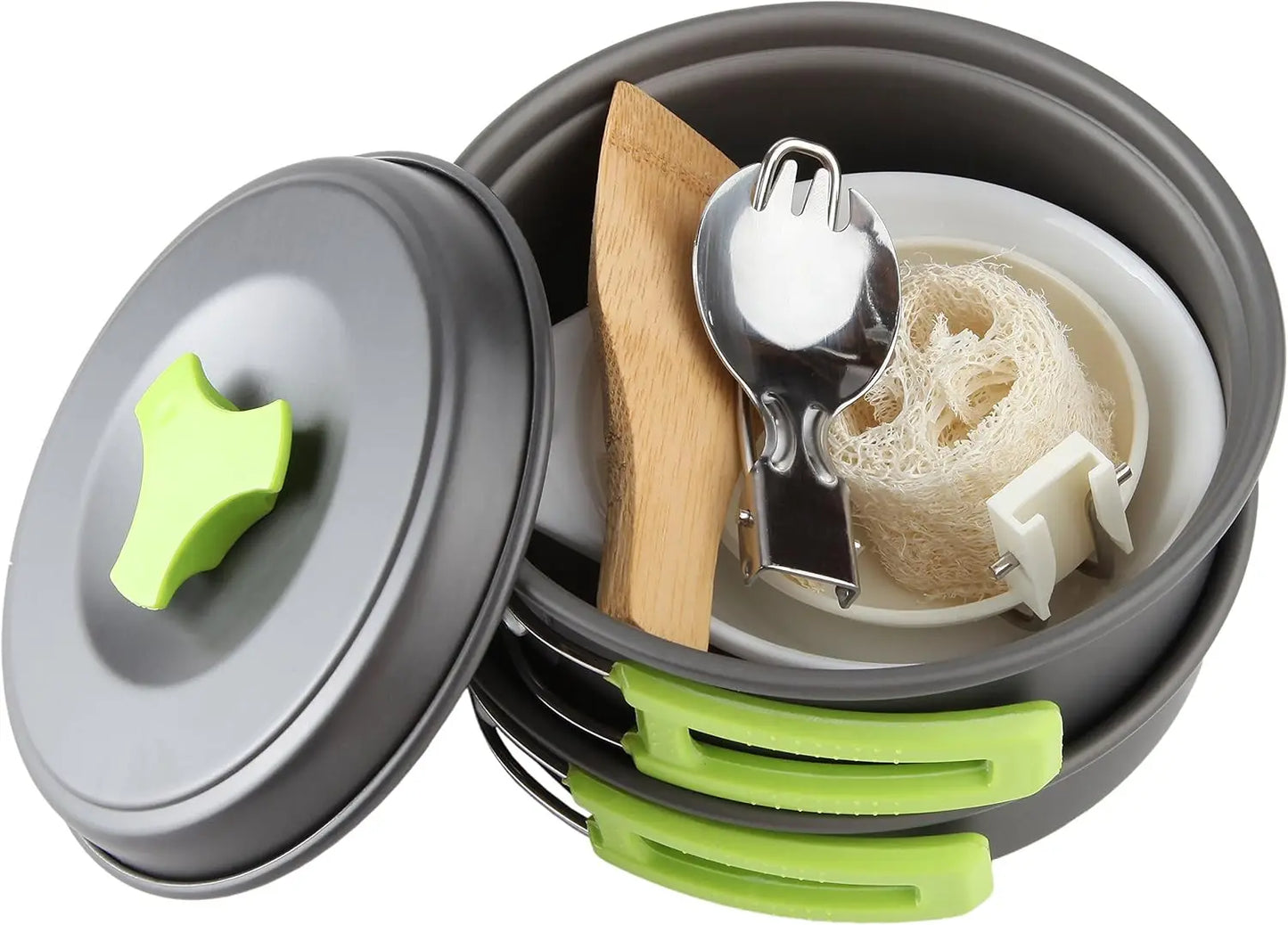 Camping Cookware Mess Kit Aluminum Non-Toxic Anodized