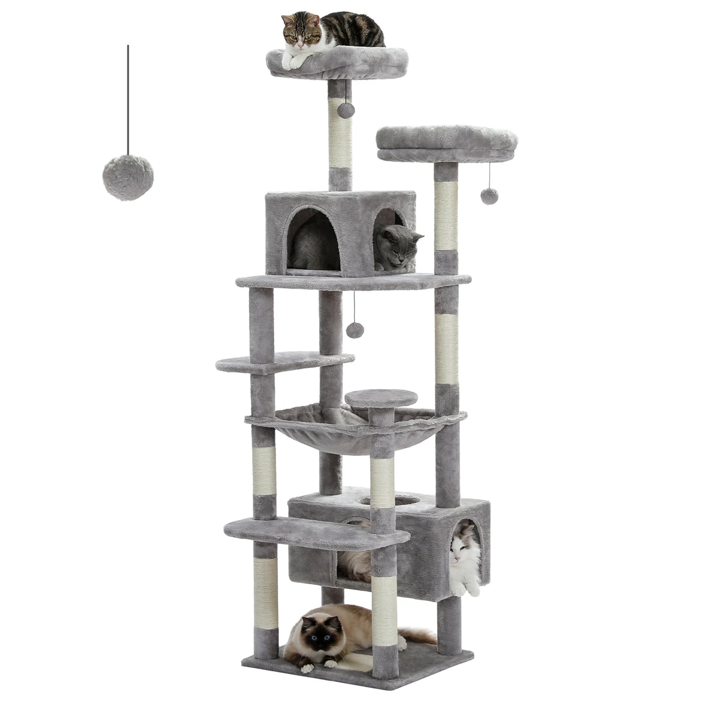 PAWZ Road Cat Tree Five-Tier Indoor With Sisal Posts
