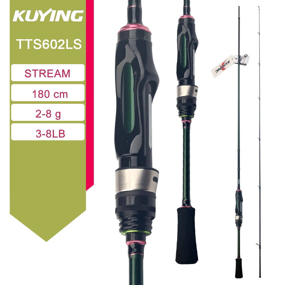 KUYING Fishing Rod Carbon Casting Lure Rod for River