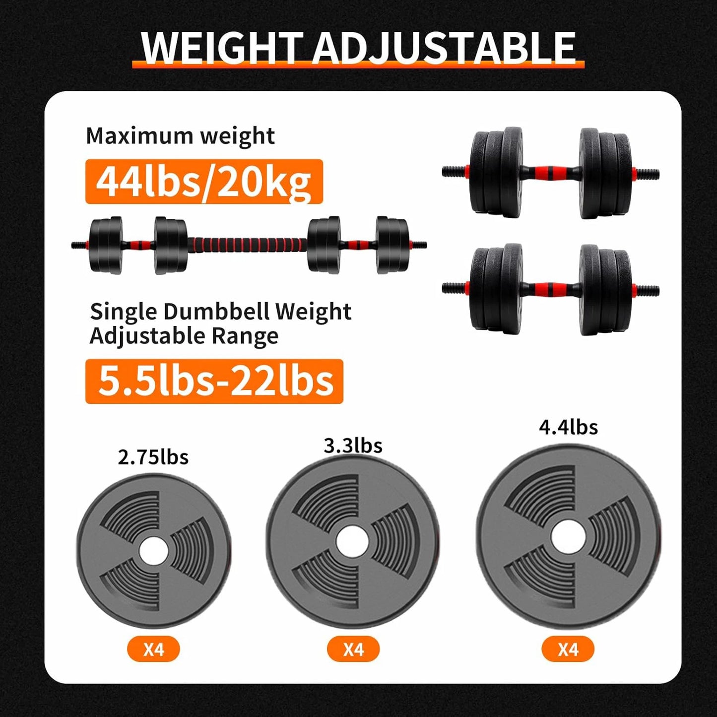 Dumbbell Set With Anti Slip Grip For Home Gym Strength