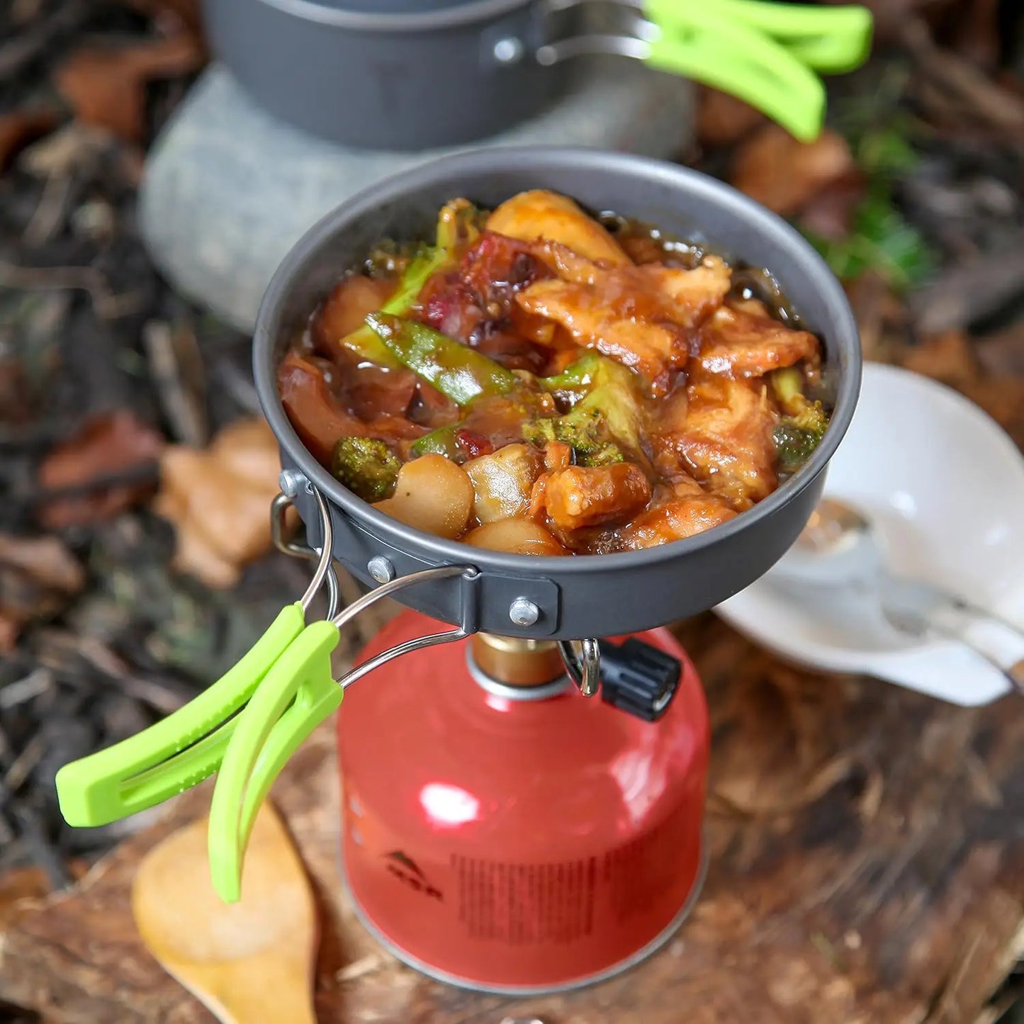 Camping Cookware Mess Kit Aluminum Non-Toxic Anodized