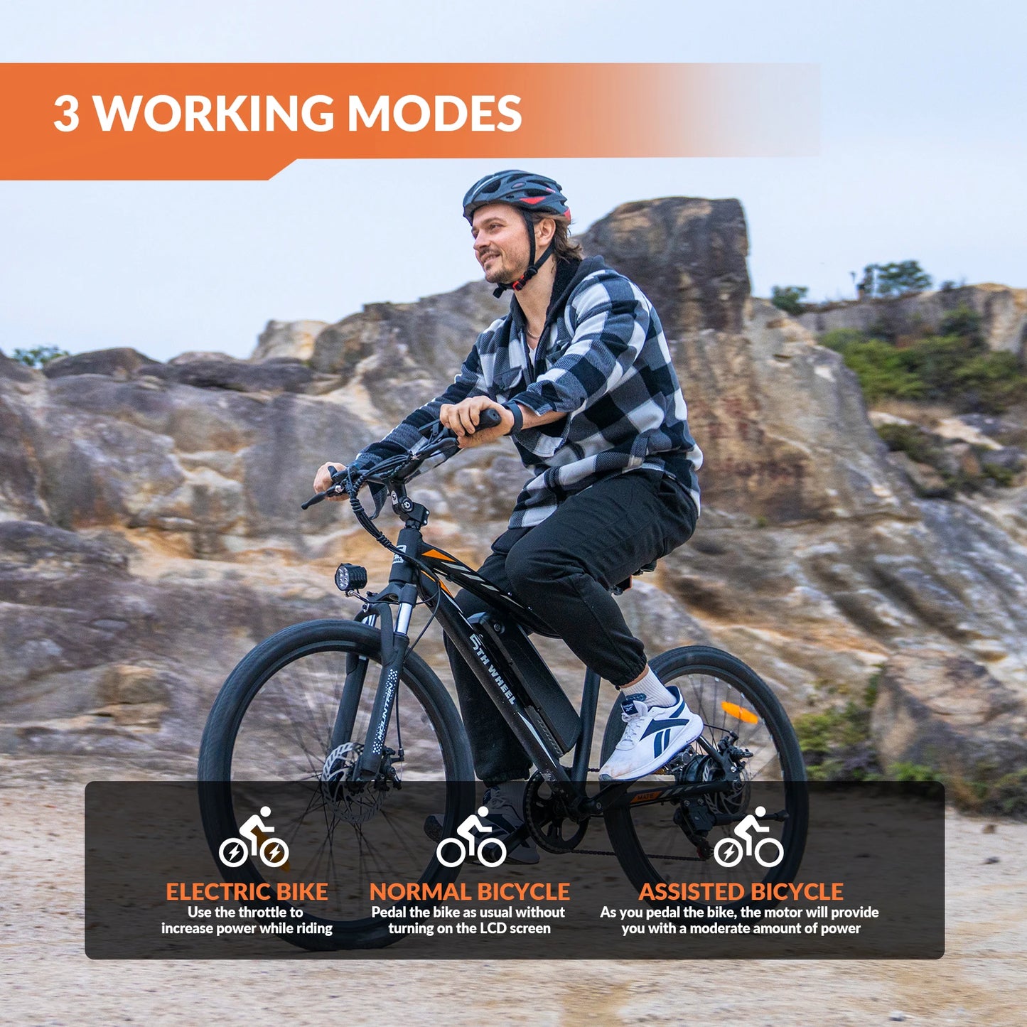 5TH WHEEL AB17 Electric Bike With 700W Peak Motor 23MPH