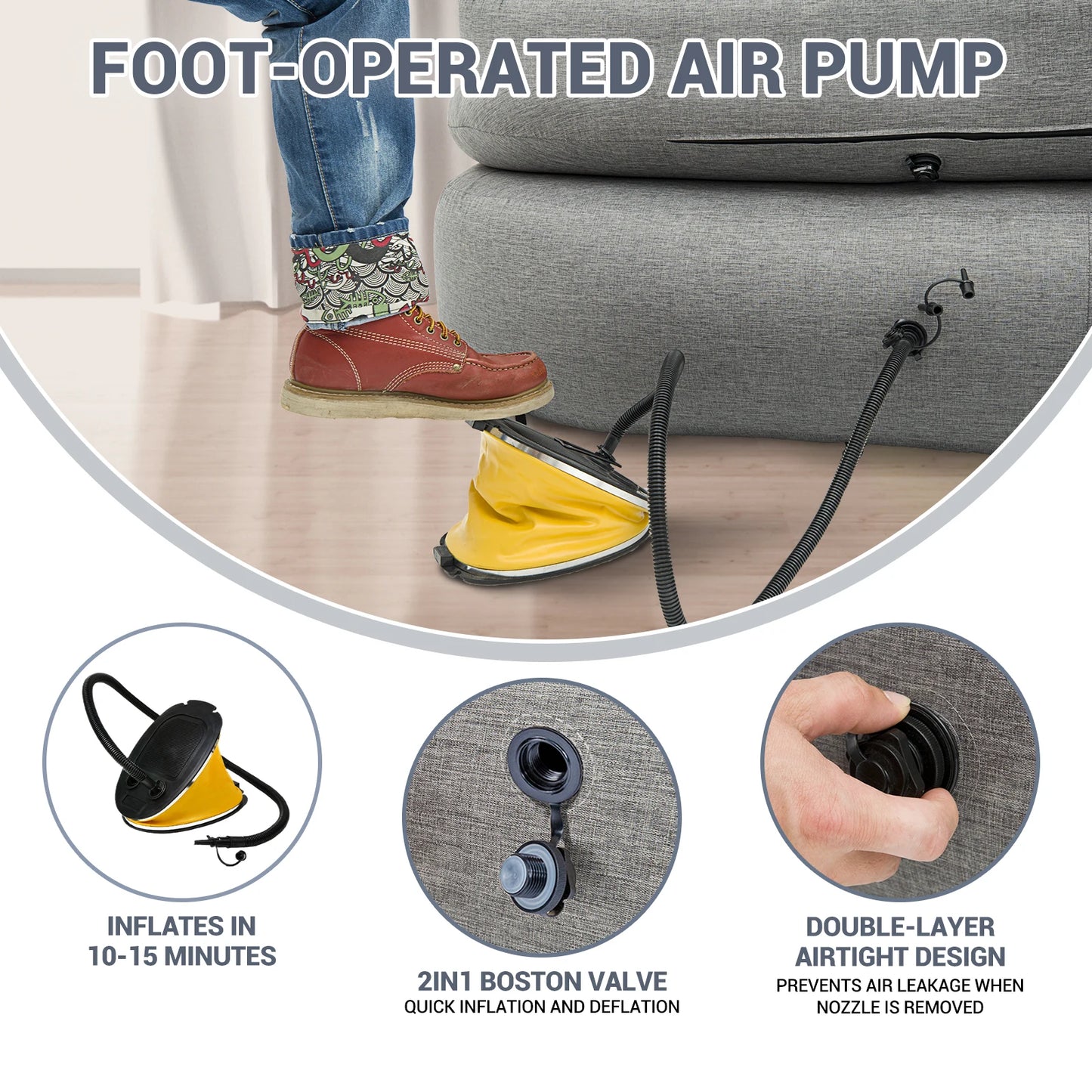 KingCamp Portable Double Air Couch Carbon Fiber Lounger