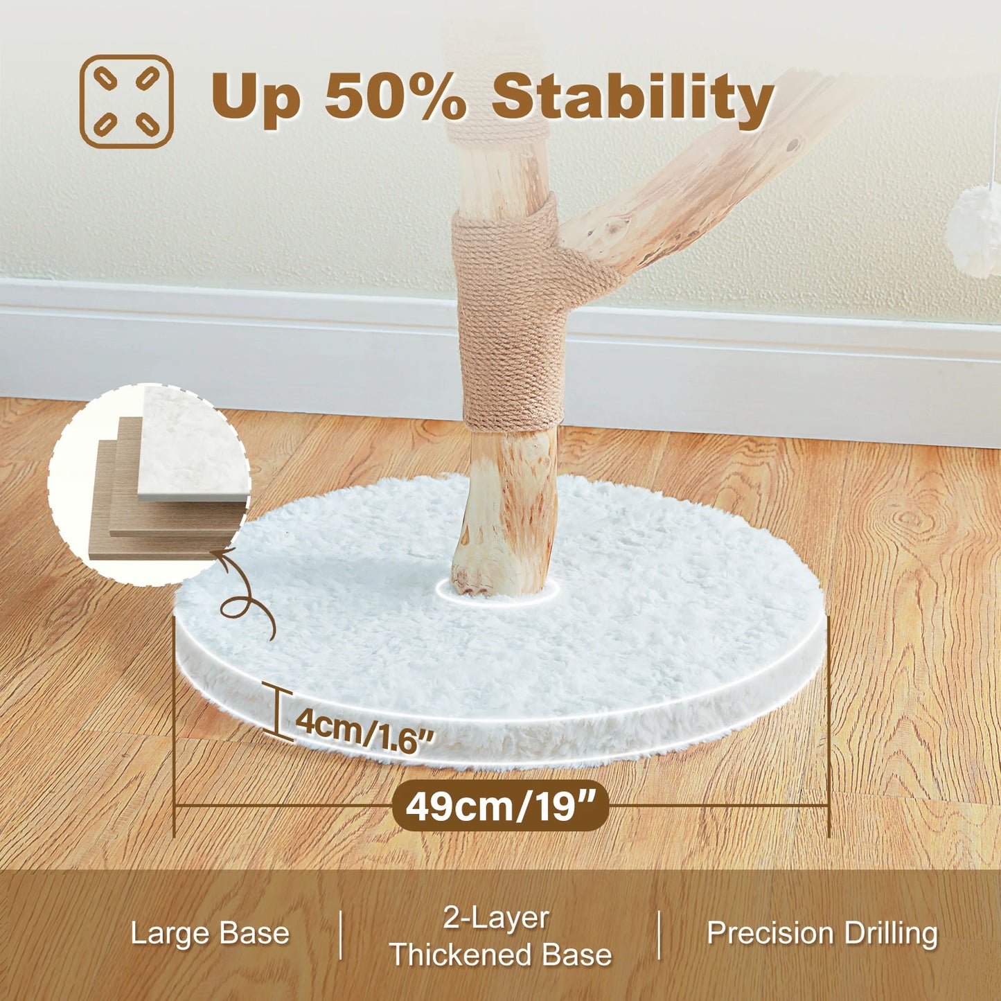 PAWZ Road Flower Cat Tree Premium Solid Wood Construction