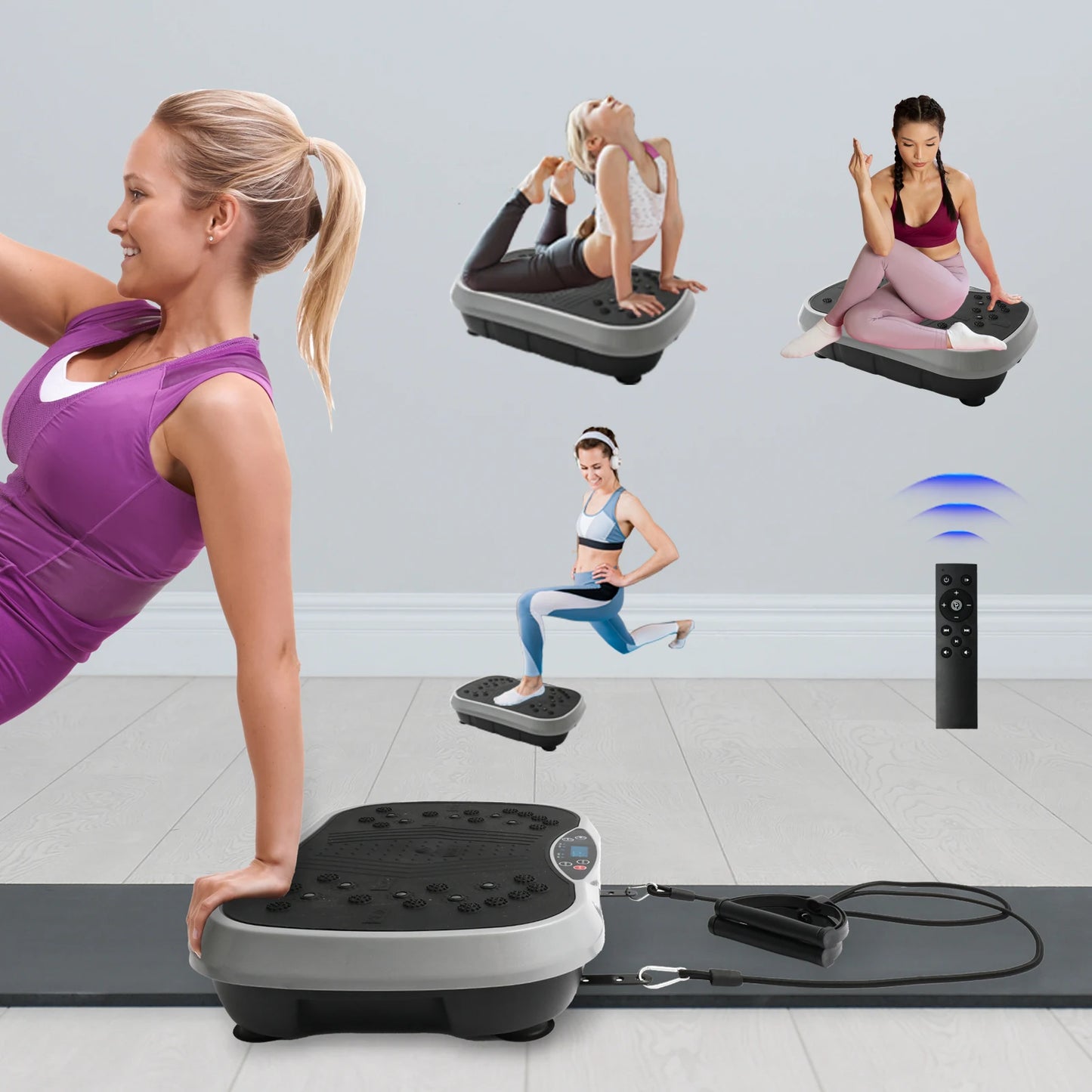 H Vibration Plate Exercise Machine Portable Fat Burning