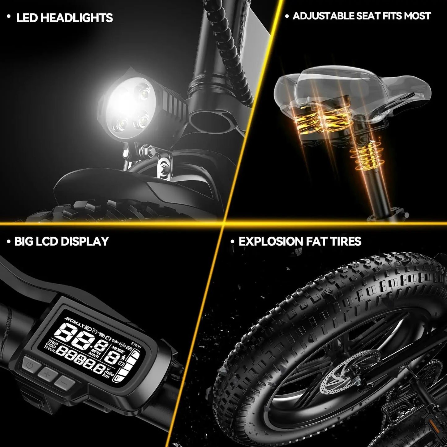 CYBERVELO Electric Bike Removable Battery 1000W MARS700