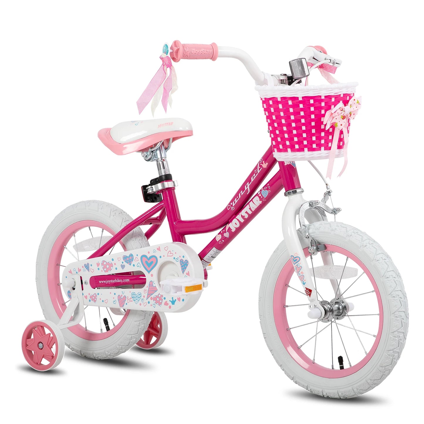 Joystar Kids Bike With Basket And Training Wheels Pedal Brake