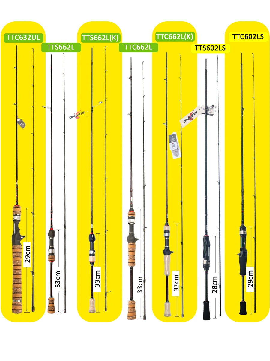 KUYING Fishing Rod Carbon Casting Lure Rod for River