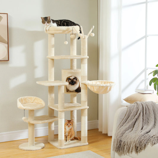 PETEPELACN Cat Tree Cactus Tall Multi-Level Indoor Condo
