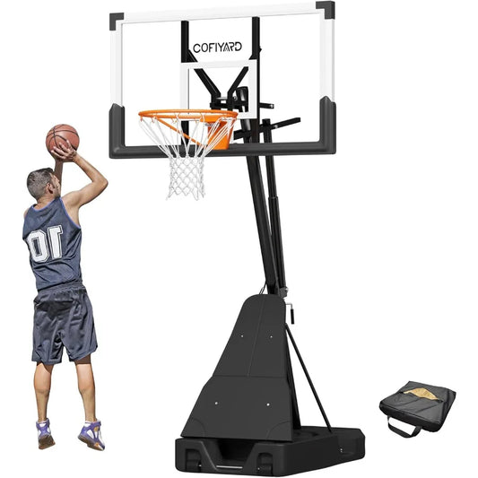 XMSJ Basketball Hoop Shatterproof Backboard Outdoor