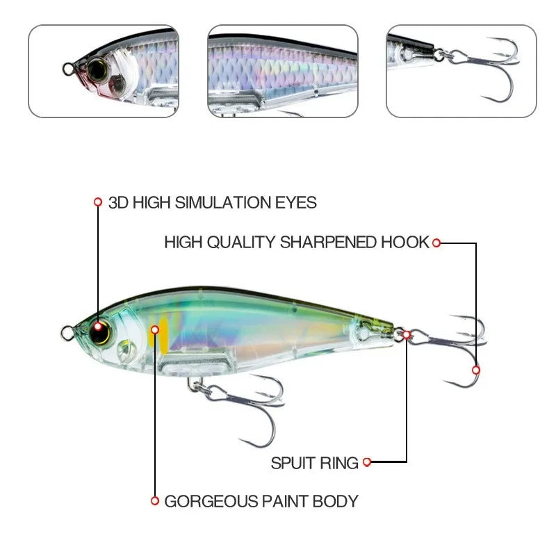 DKSTINYE Lure Pencil Minnow Floating Saltwater Trout