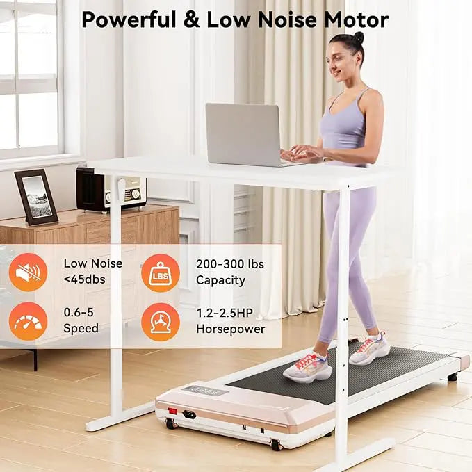 Superun Treadmill 2-In-1 Home Office Walking With App
