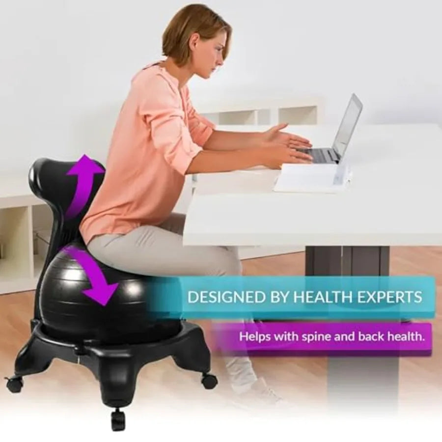 XMSJ Fitness Ball Chair Ergonomic For Posture Support