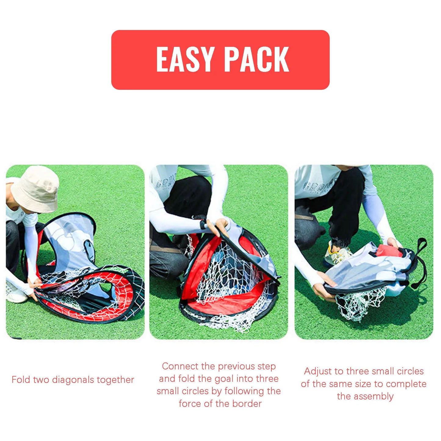 Derivative Pop Up Soccer Net Portable Foldable Polyester Goal