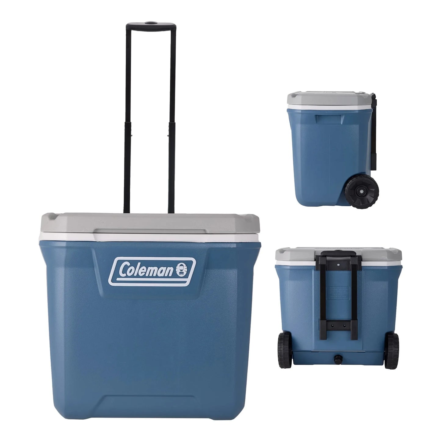 Ice Chest Rolling Cooler With Heavy-Duty Wheels And Telescoping Handles