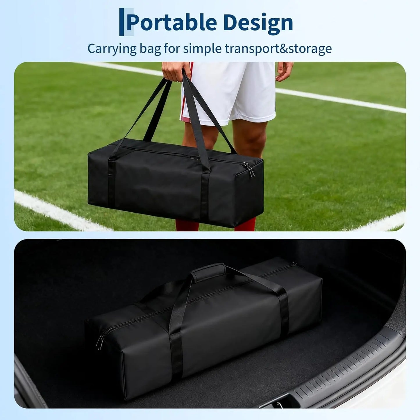 HiMISS Portable Soccer Goal, Heavy-Duty Steel Frame