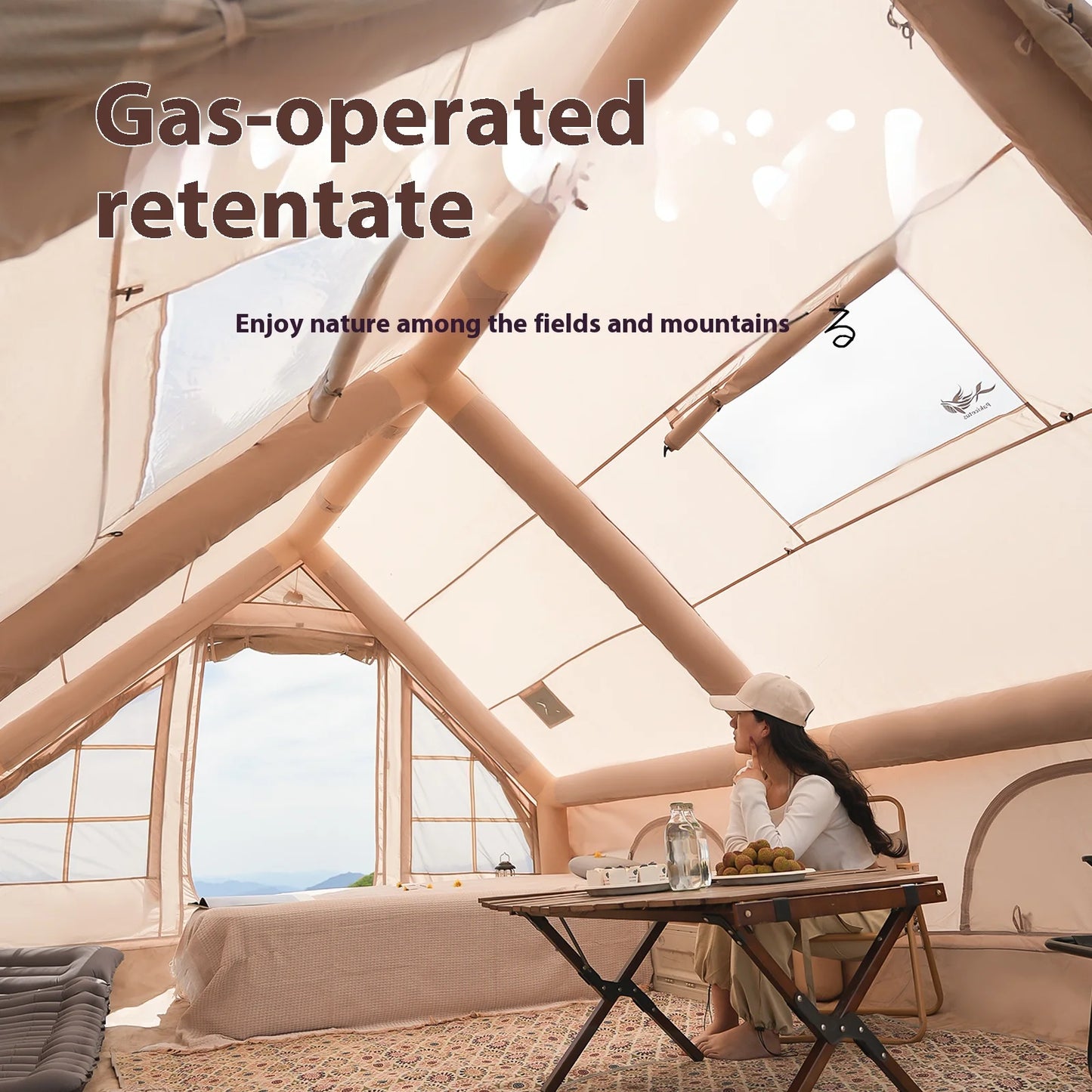 Inflatable Tent For Family Camping Oxford Fabric Quick Setup