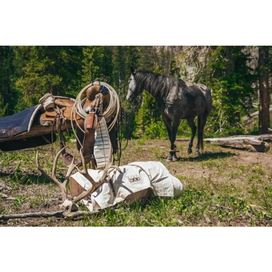 Canvas CavalryStyle Cowboy Bedroll for Winter Camping: Premium Lined Sleeping Bag Cover with Durable 12oz Canvas Exterior and C