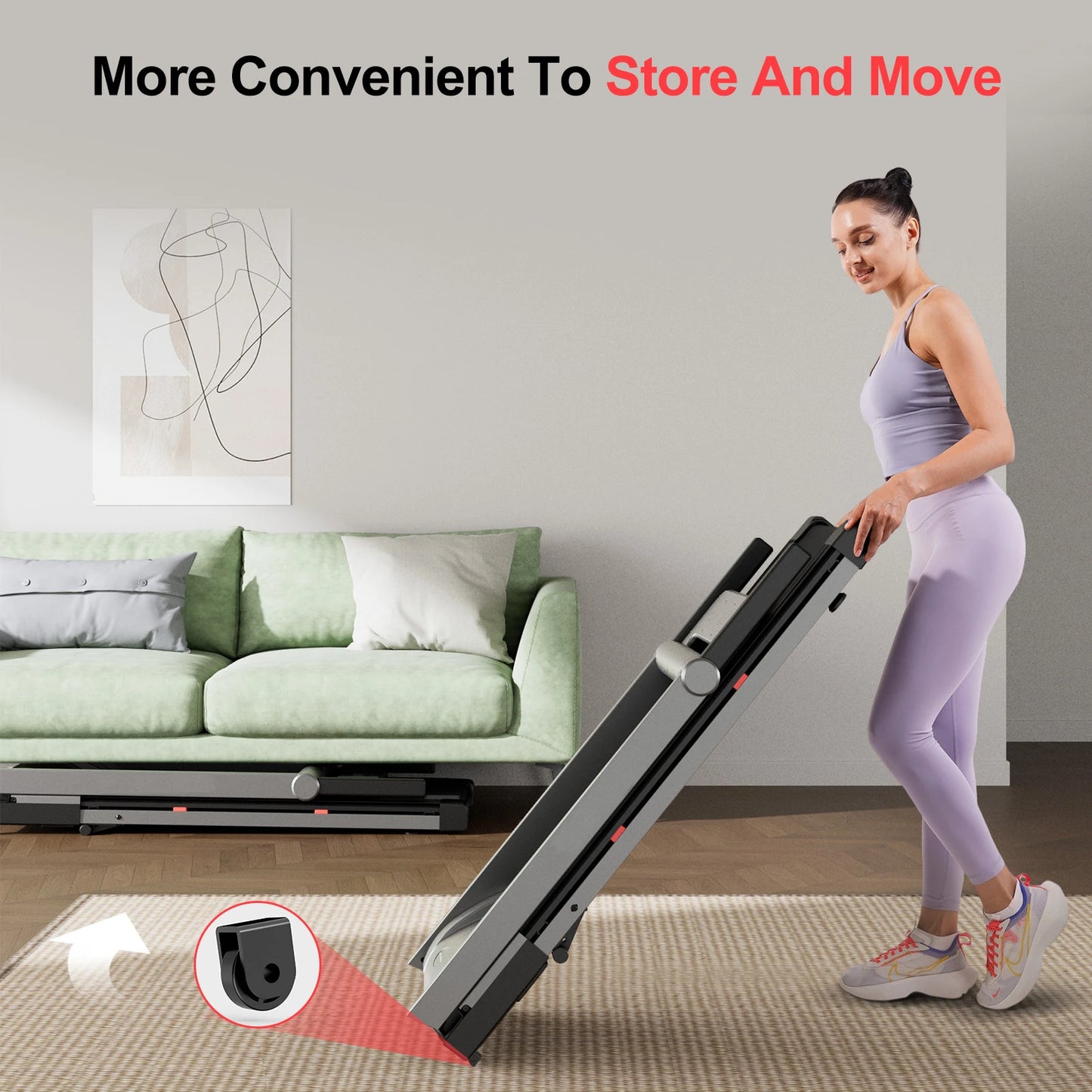 Superun Foldable Incline Treadmill With Bluetooth For Home Use