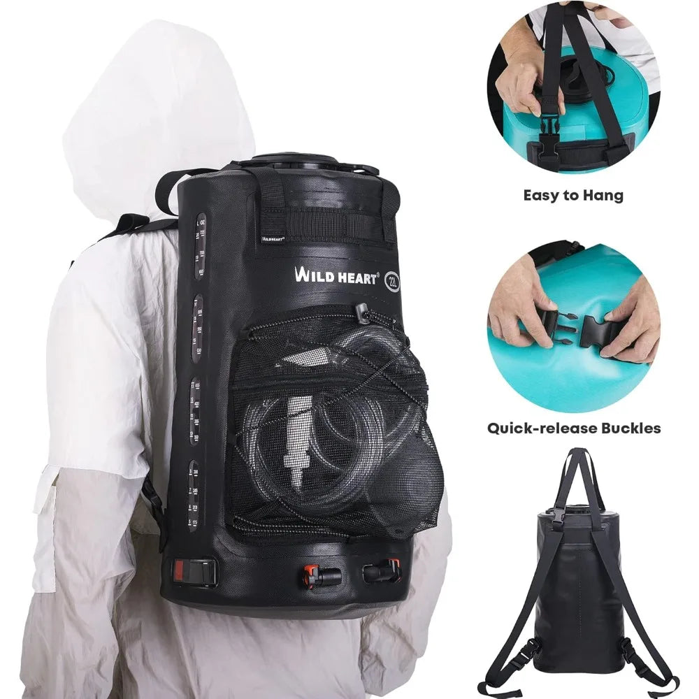 YTYIN Camping Shower Bag Upgraded Screw Lid System