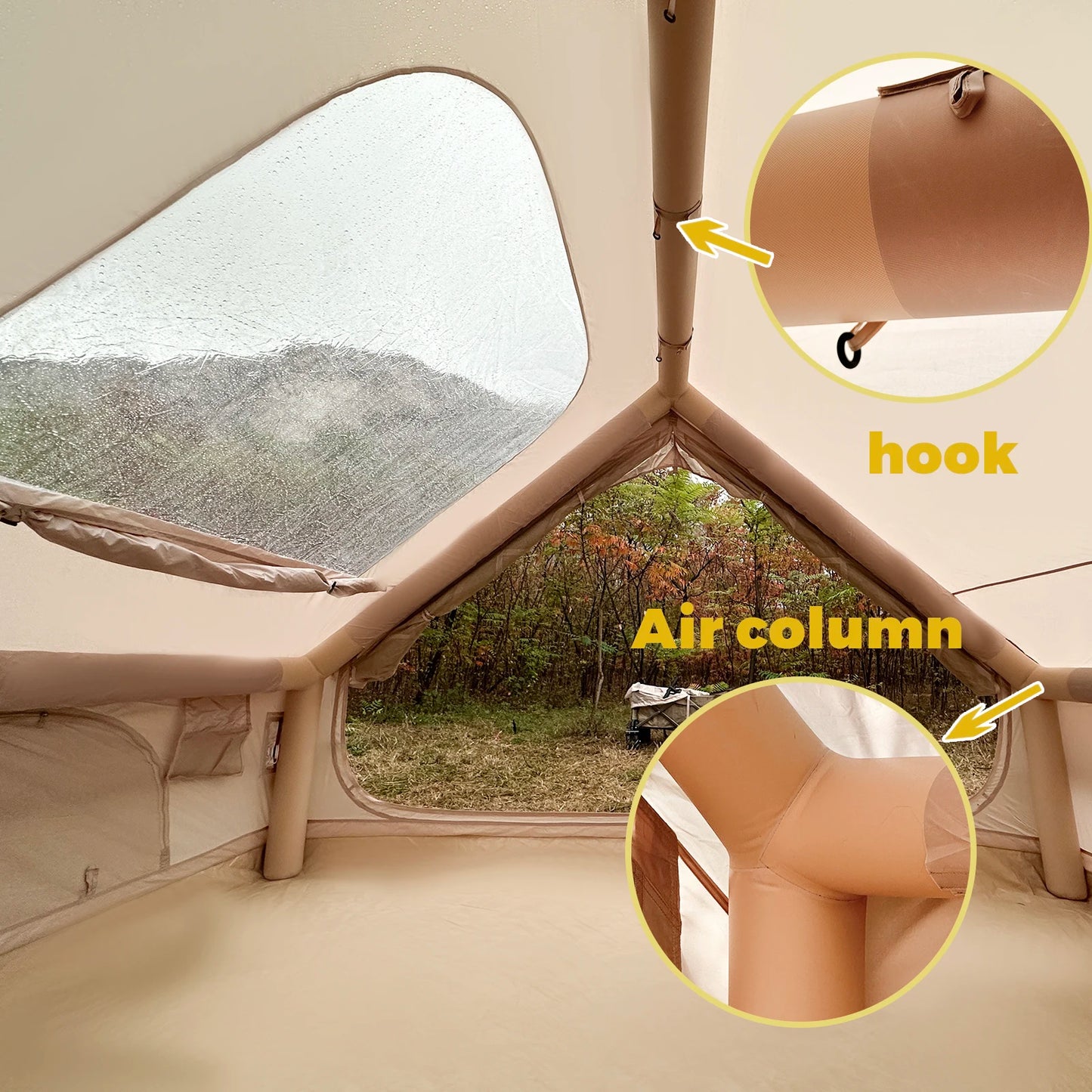 Pakicetus Inflatable Camping Tent Quick Setup Shelter