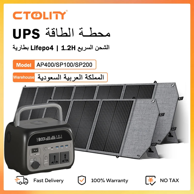 CTOLITY Portable Power Station 345.6Wh LiFePo4 Battery