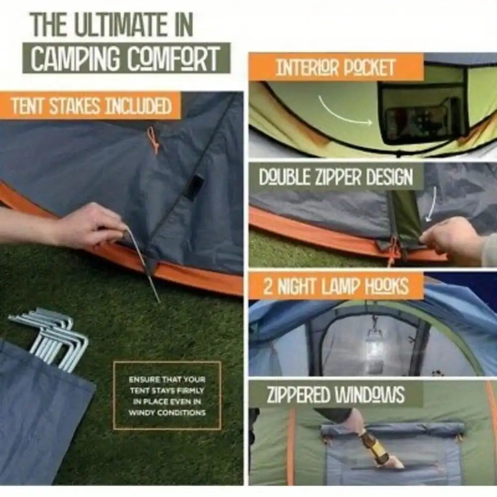 Building Camping Tent Quick Pop Up Shelter For Outdoors