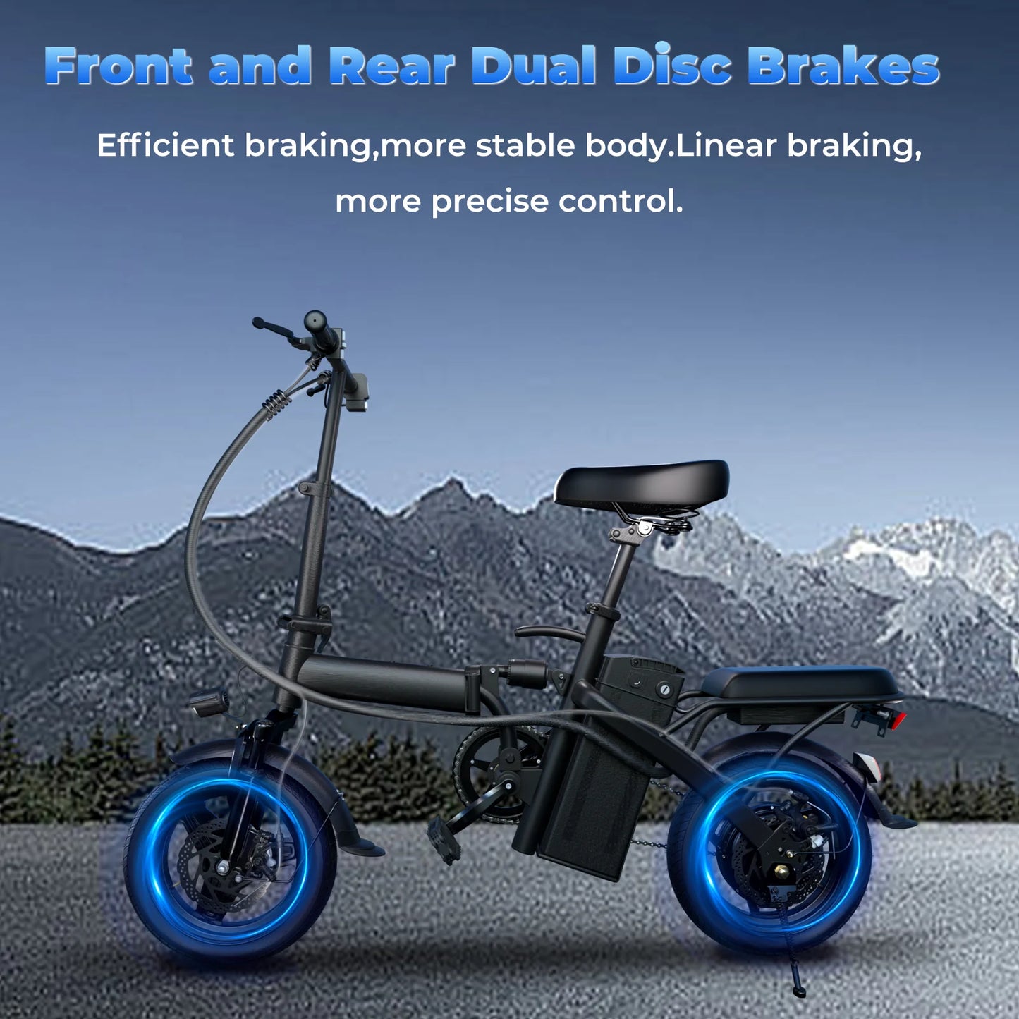 LELEKUAI Electric Bike 500W Folding Removable Battery