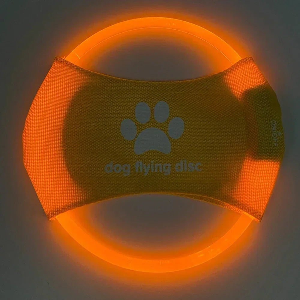 Dog Flying Disc LED Glow Three Mode Training Toy Light