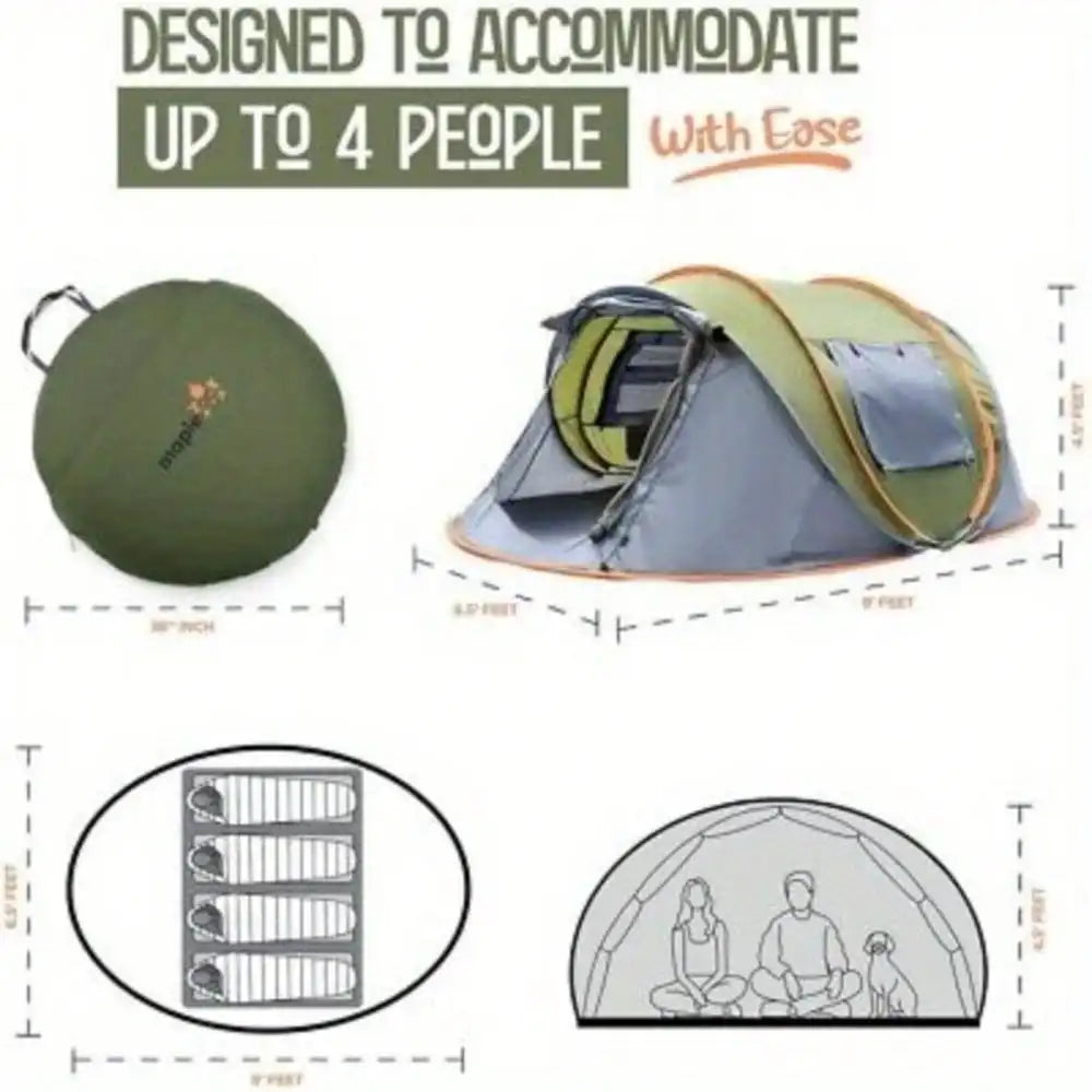 Building Camping Tent Quick Pop Up Shelter For Outdoors