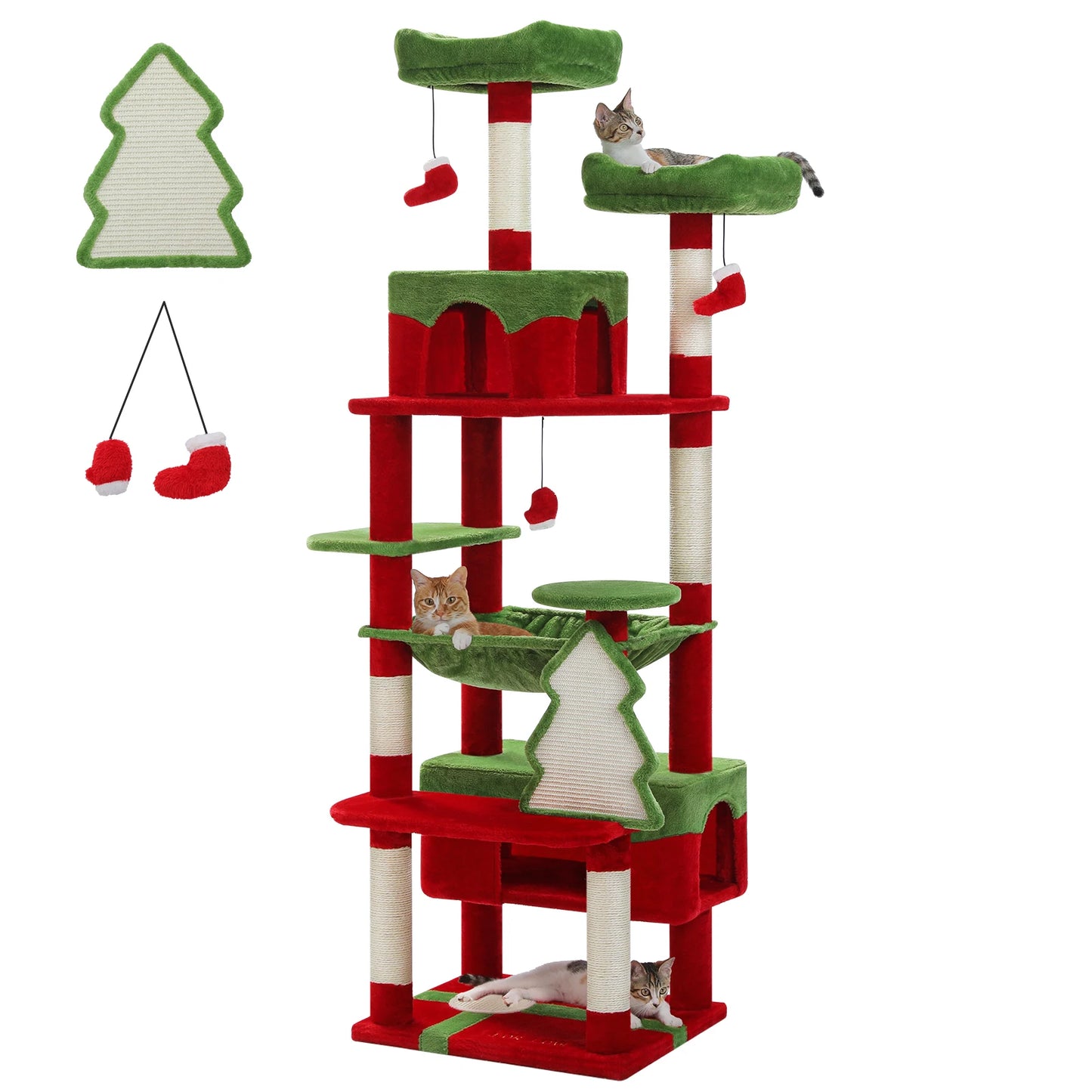 PAWZ Road Cat Tree Five-Tier Indoor With Sisal Posts