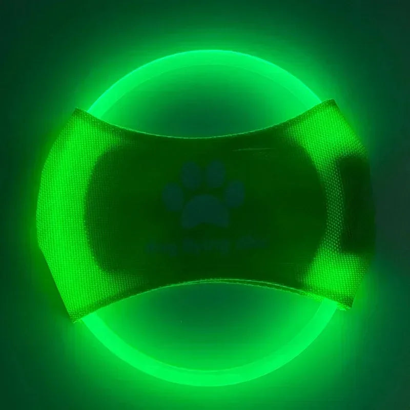 Dog Flying Disc LED Glow Three Mode Training Toy Light