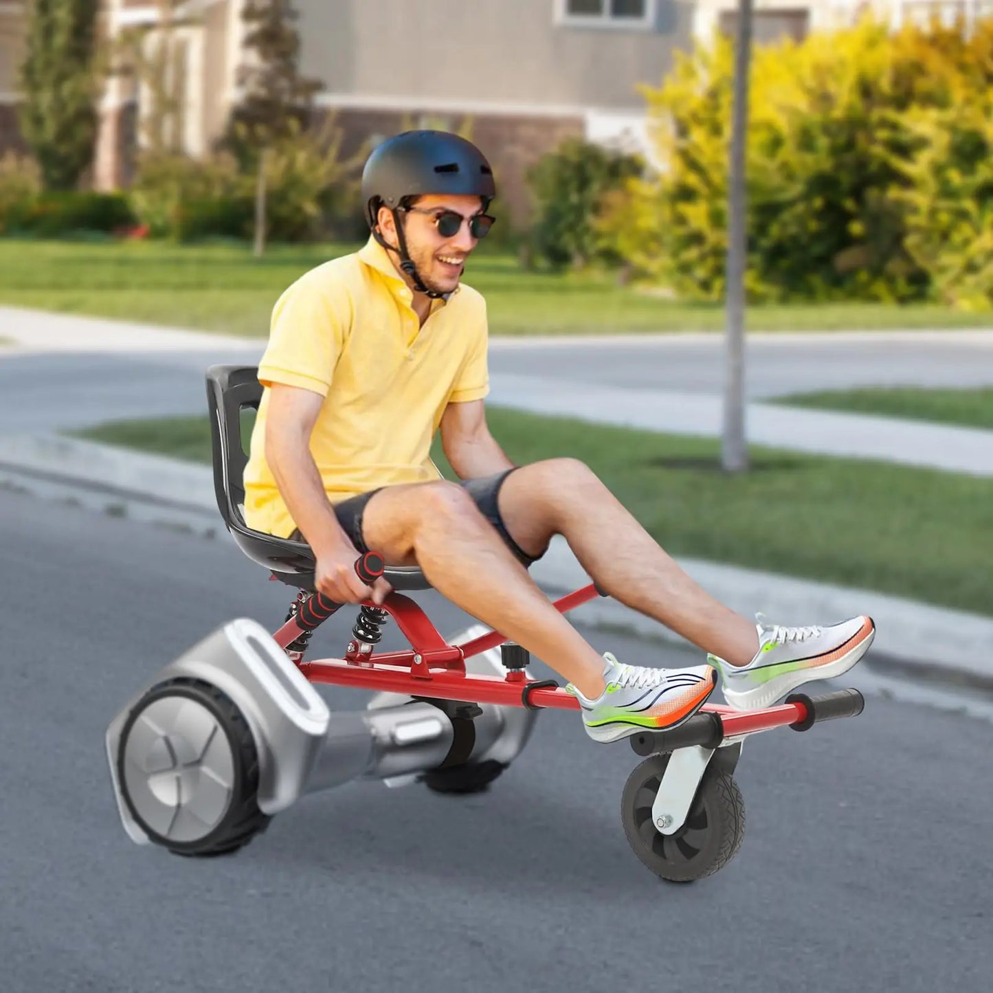 Bymaocar Hoverboard Go Kart Seat With Rear Shock Absorption