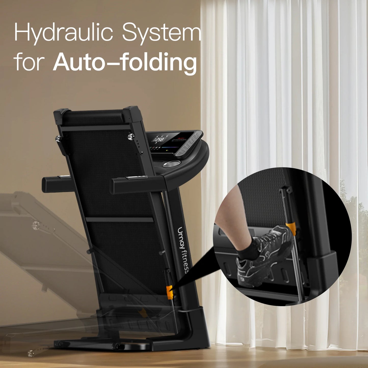 Cursor Fitness Treadmill Foldable Incline With Pulse Sensors