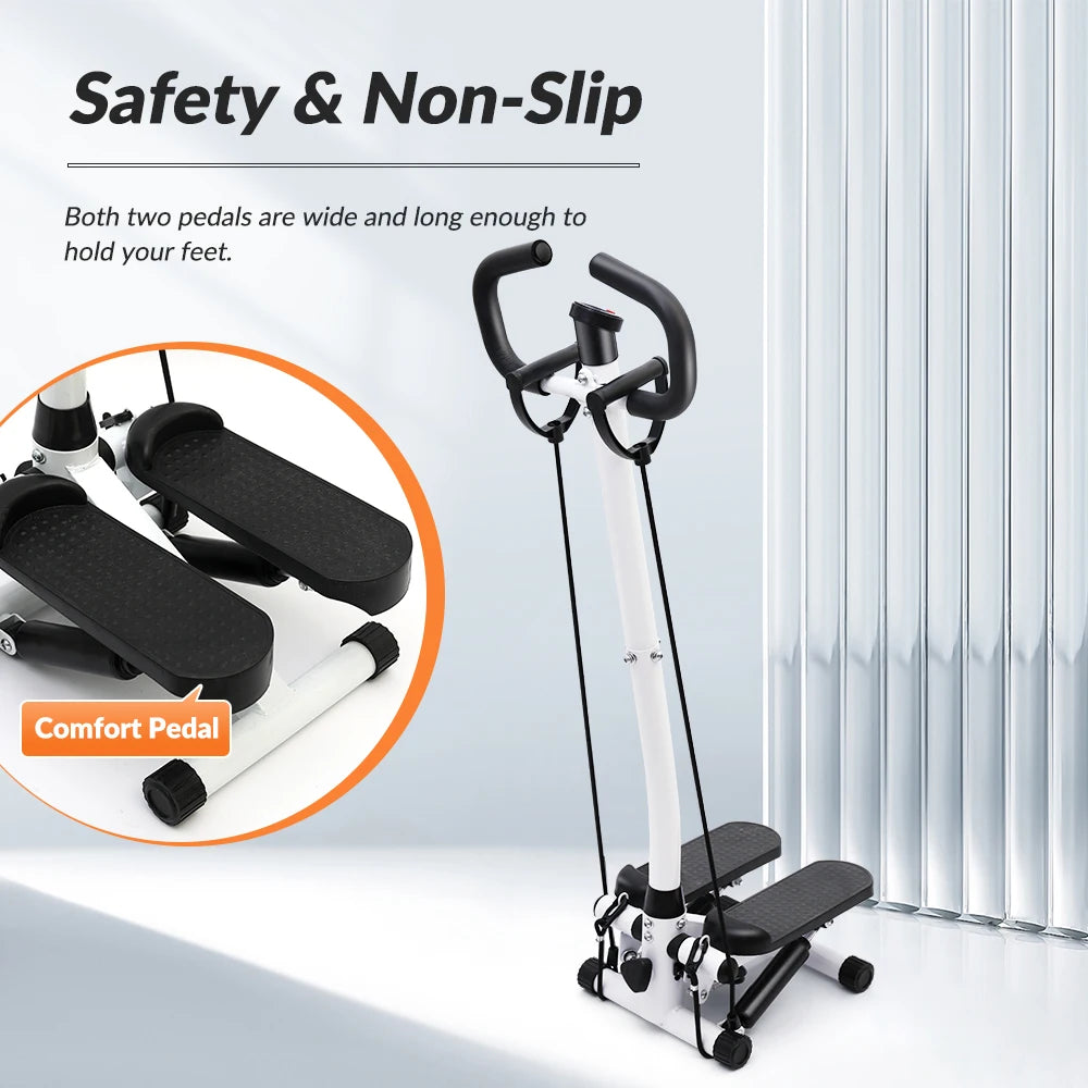 Decoration Exercise Stepper With LCD Monitor And Resistance Bands