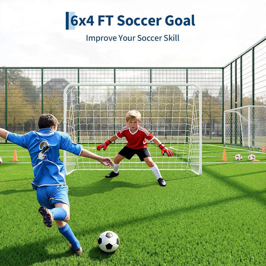 HiMISS Portable Soccer Goal, Heavy-Duty Steel Frame
