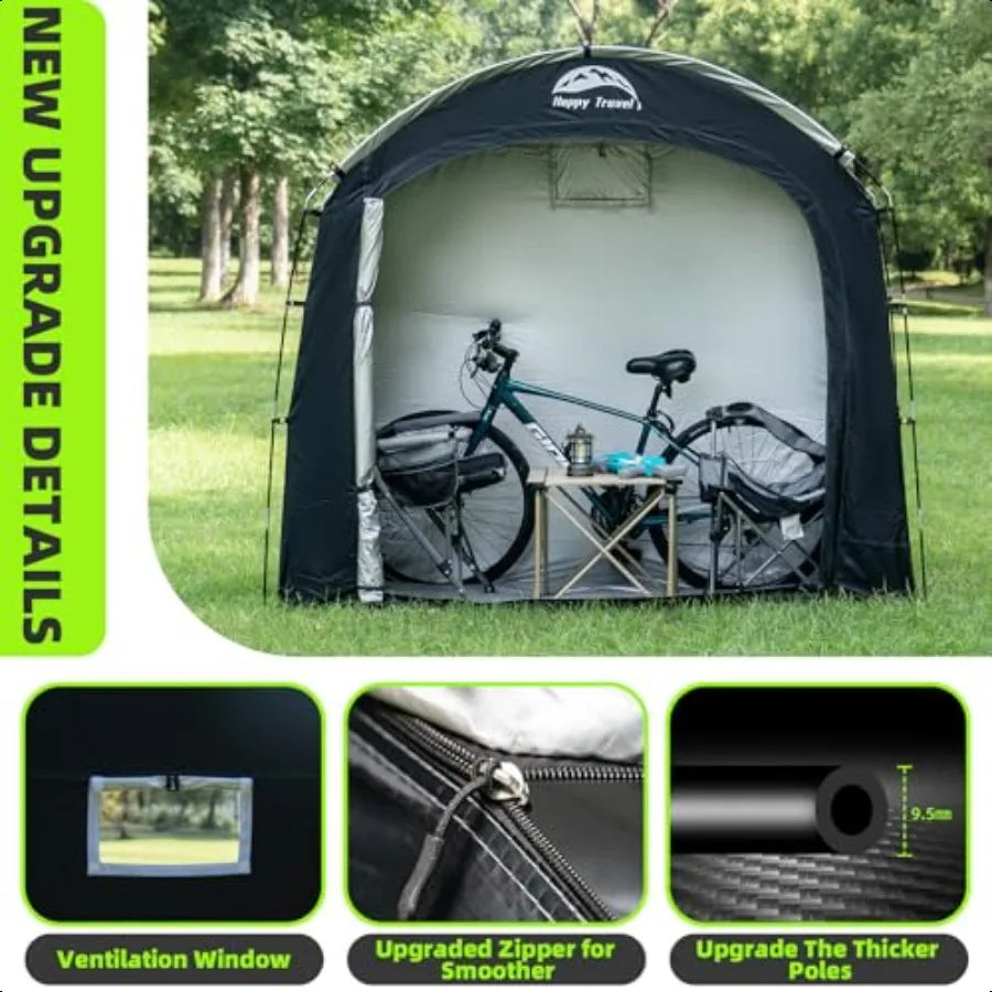 Bike Storage Tent Waterproof Shelter For 2 Bikes With Window