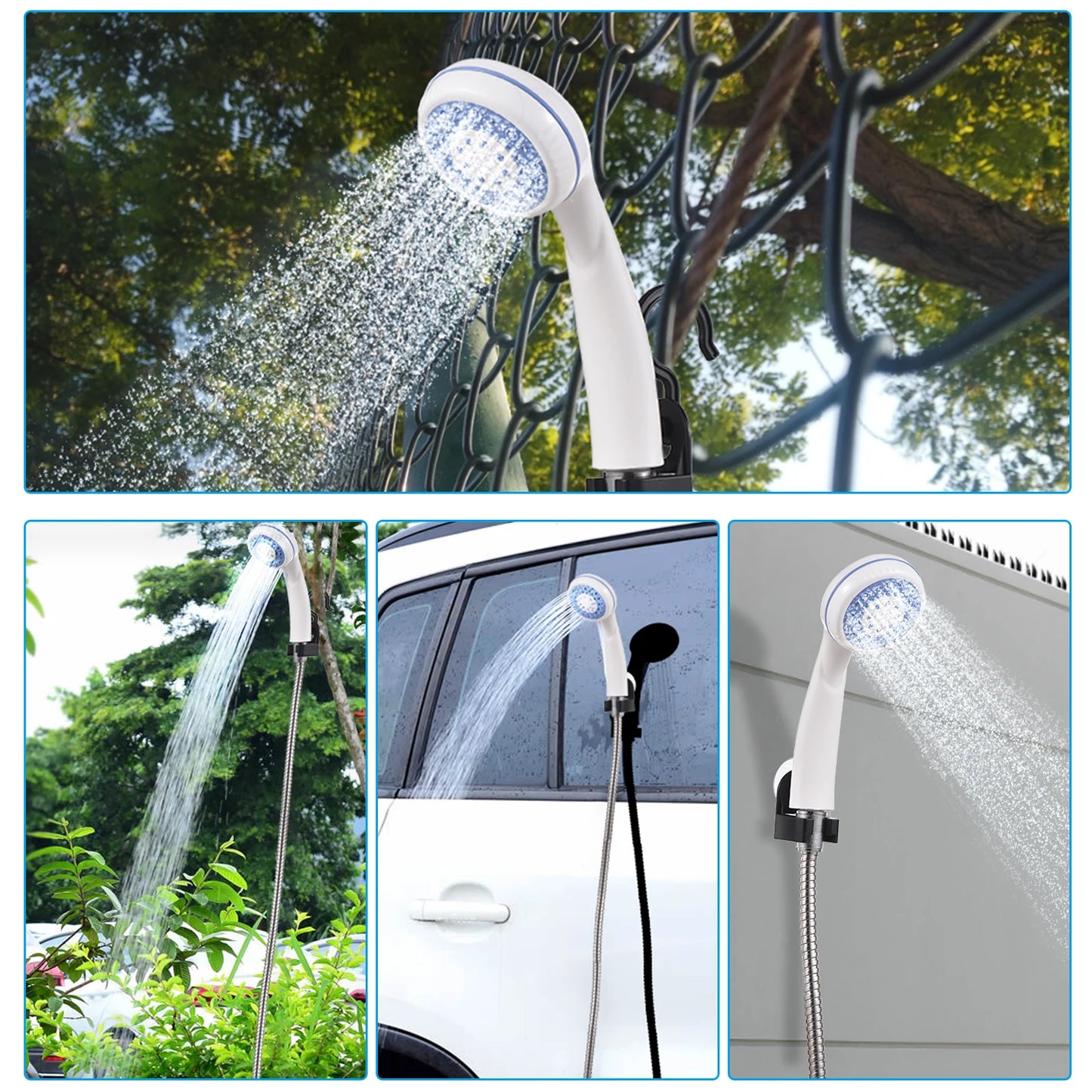 TOMSHOO Portable Camping Shower USB Rechargeable Unit