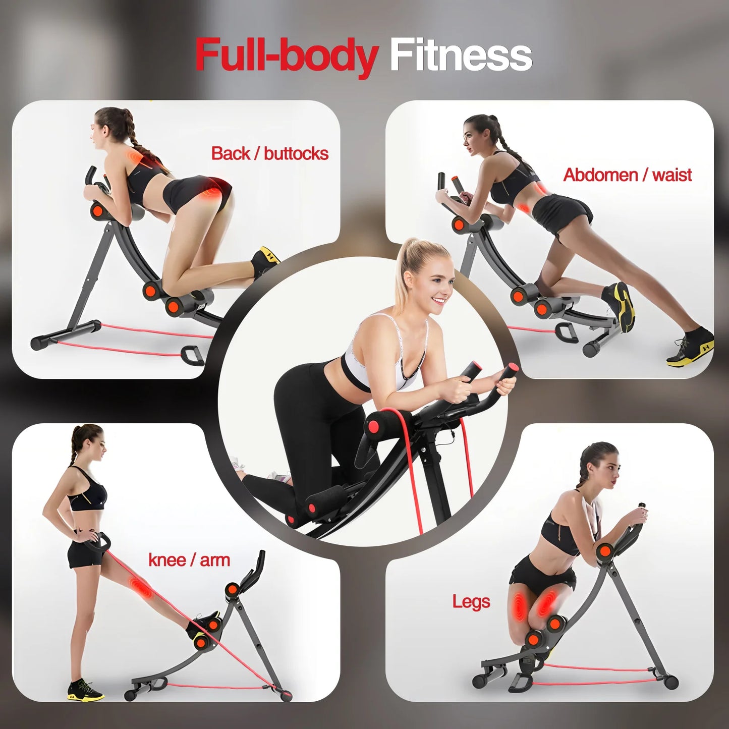 GIKPAL Ab Machine Foldable With LCD Display For Core Training