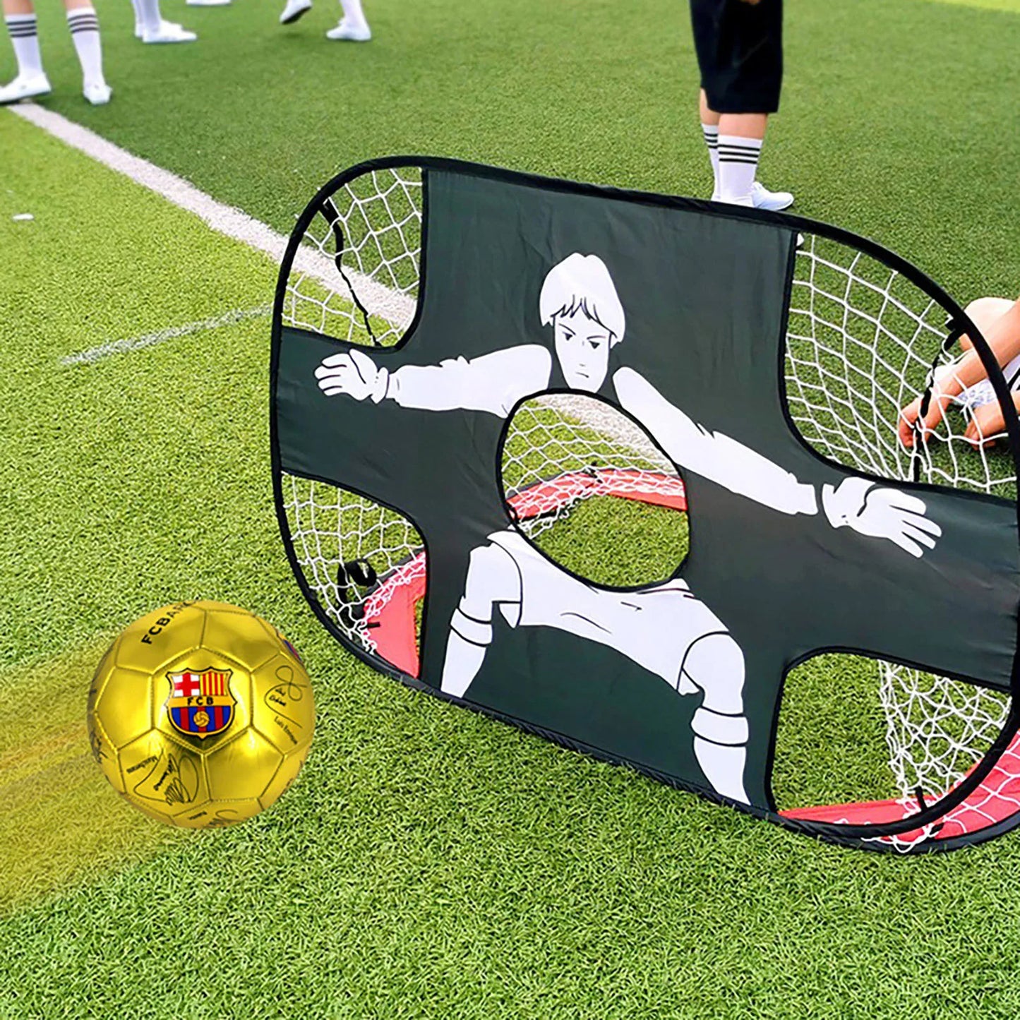 Derivative Pop Up Soccer Net Portable Foldable Polyester Goal