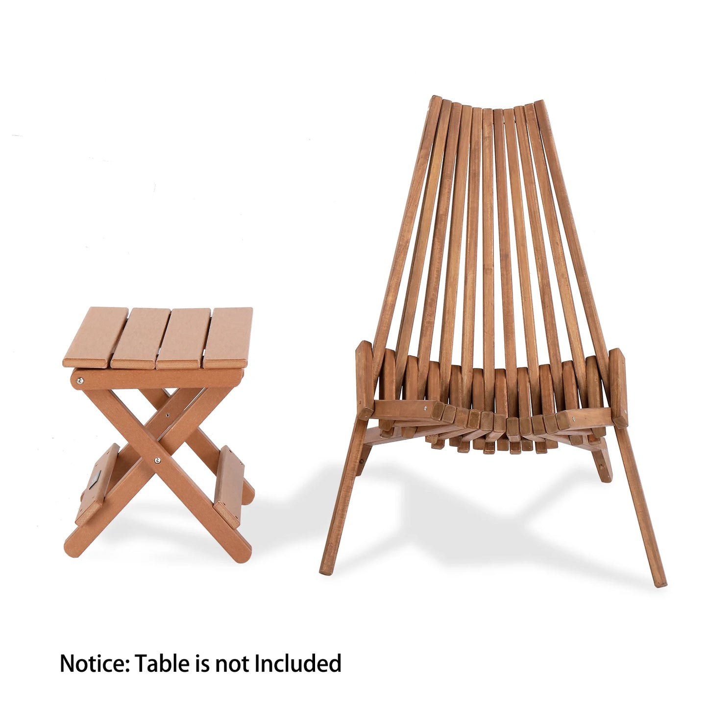 Hign-concerned Wood Folding Chair Outdoor Low Profile Acacia Wood
