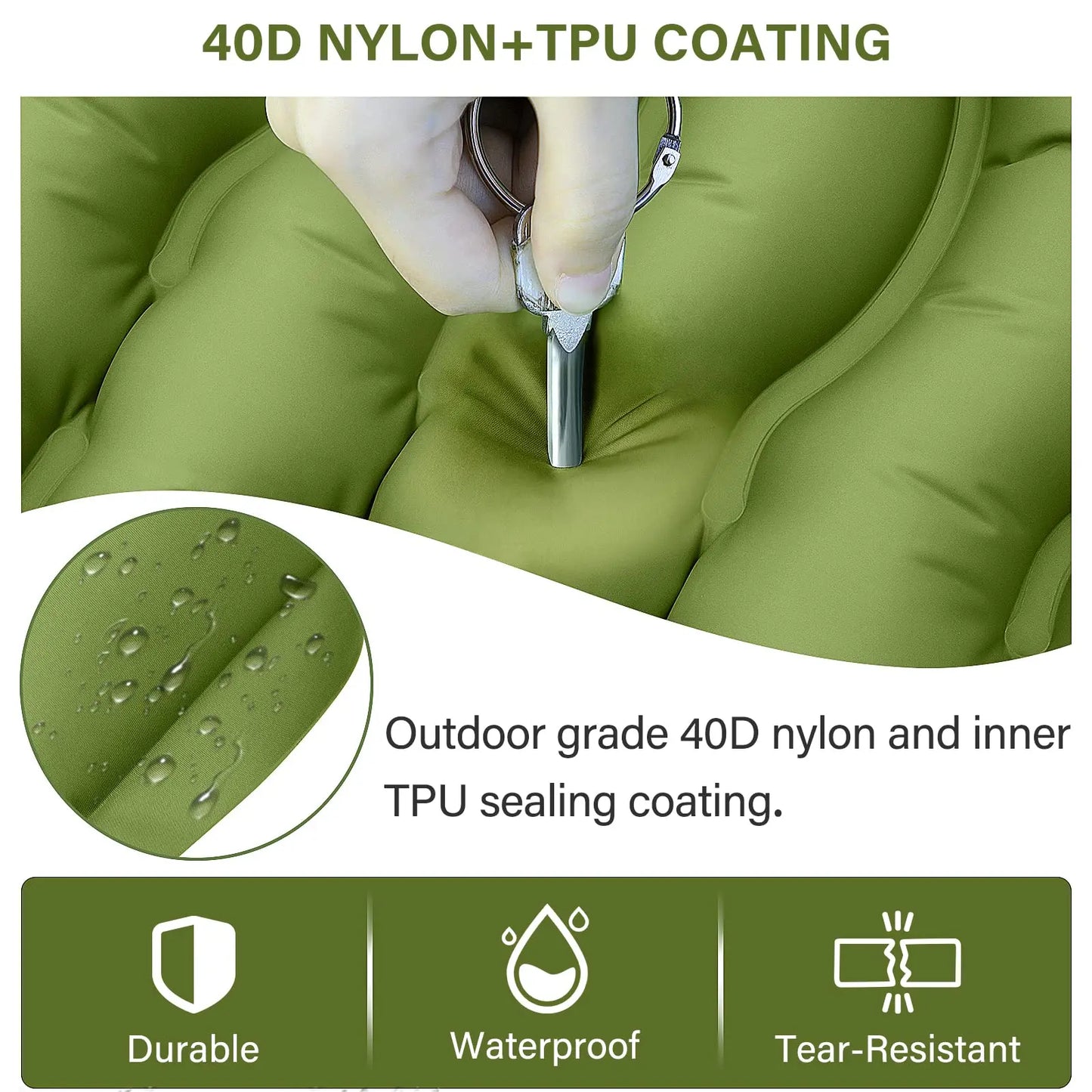 WEST TUNE Camping Sleeping Pad Ultralight with Built In Pump