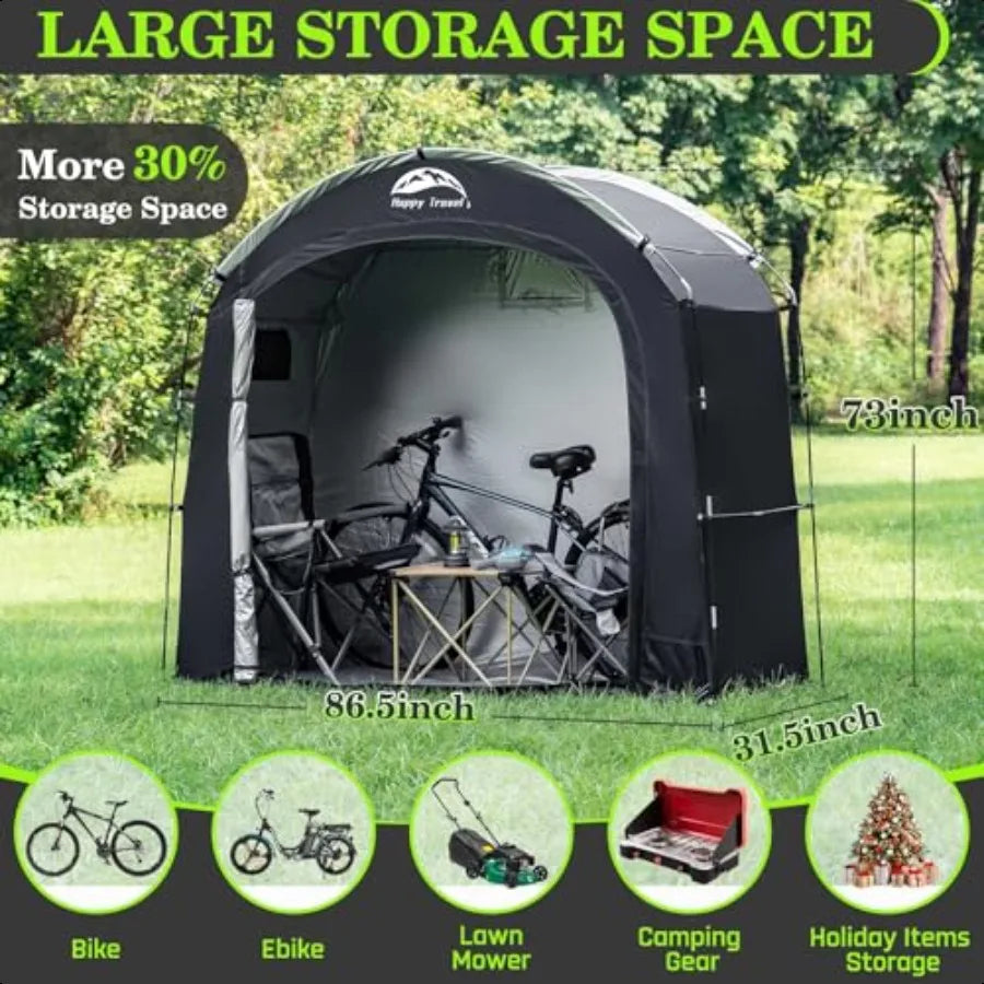 Bike Storage Tent Waterproof Shelter For 2 Bikes With Window