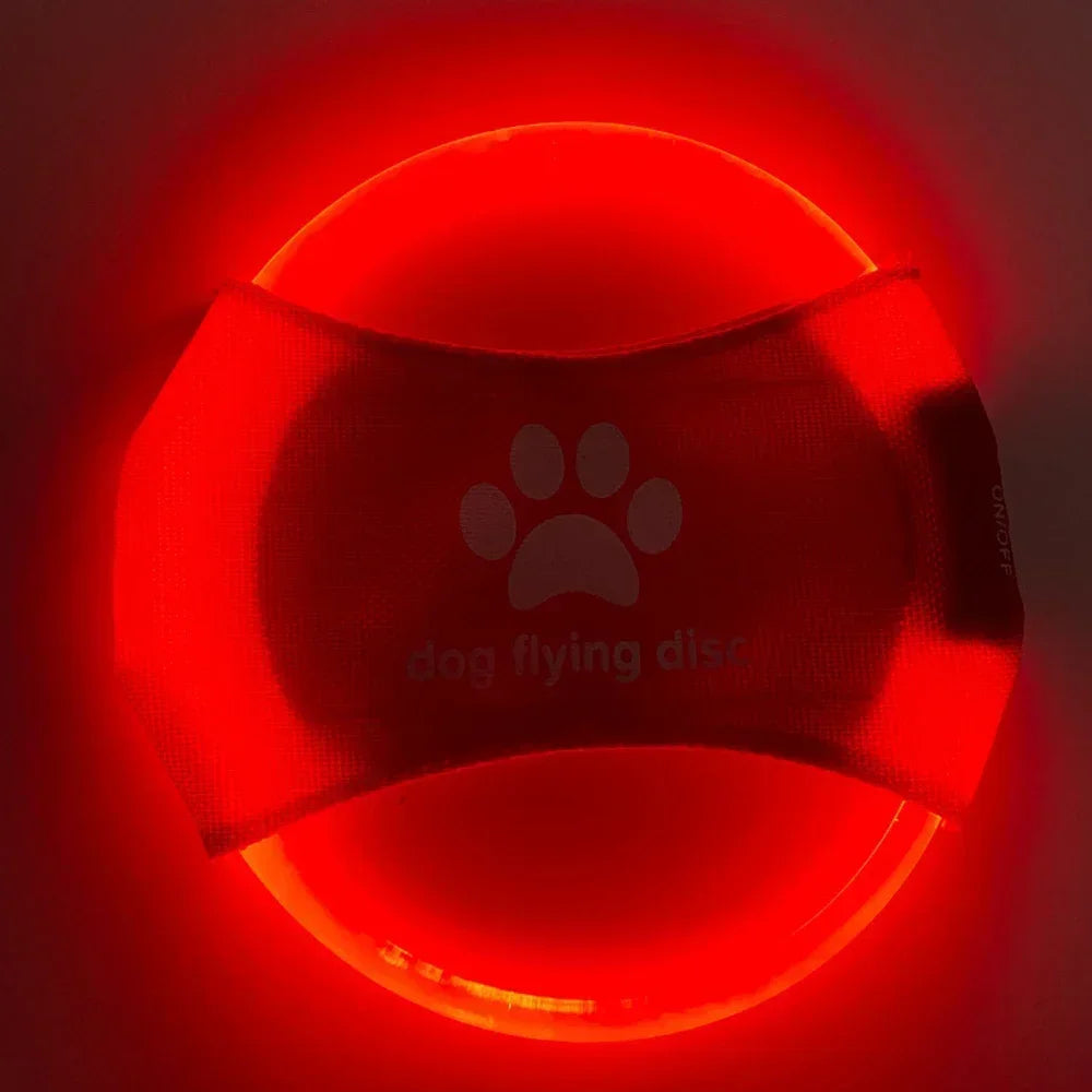Dog Flying Disc LED Glow Three Mode Training Toy Light