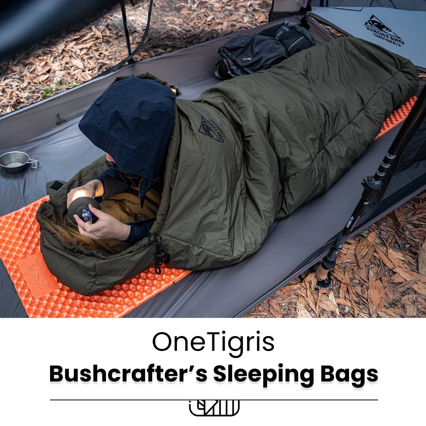 OneTigris Sleeping Bag Mummy Style Bushcraft For Camping