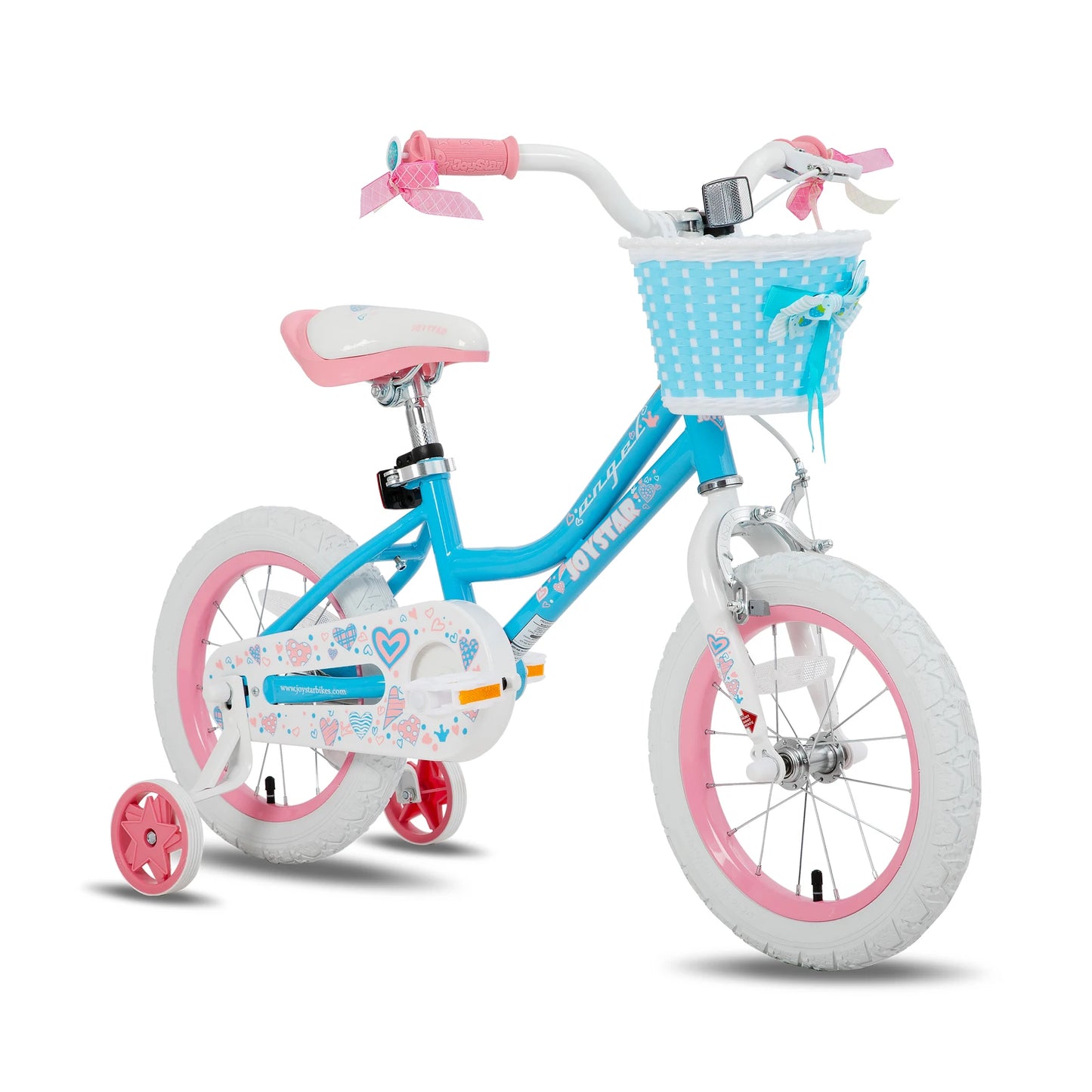 Joystar Kids Bike With Basket And Training Wheels Pedal Brake