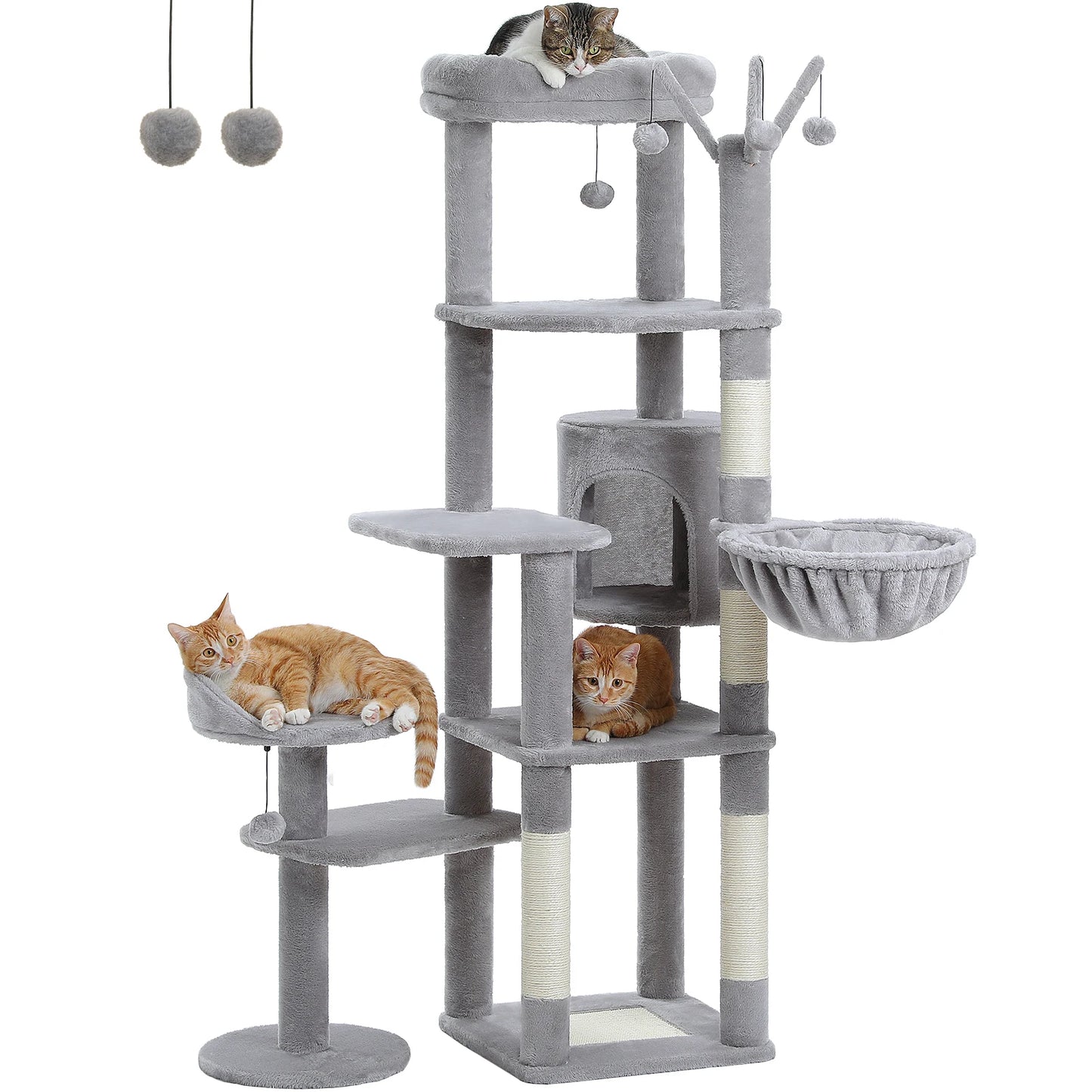 PETEPELACN Cat Tree Cactus Tall Multi-Level Indoor Condo