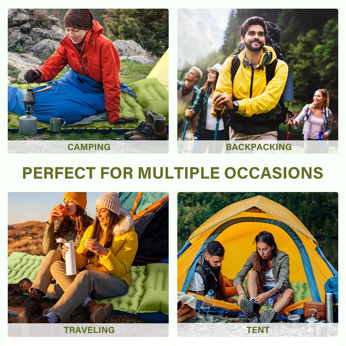 WEST TUNE Camping Sleeping Pad Ultralight with Built In Pump