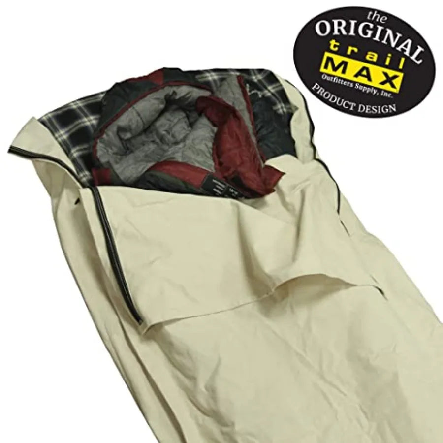Canvas CavalryStyle Cowboy Bedroll for Winter Camping: Premium Lined Sleeping Bag Cover with Durable 12oz Canvas Exterior and C
