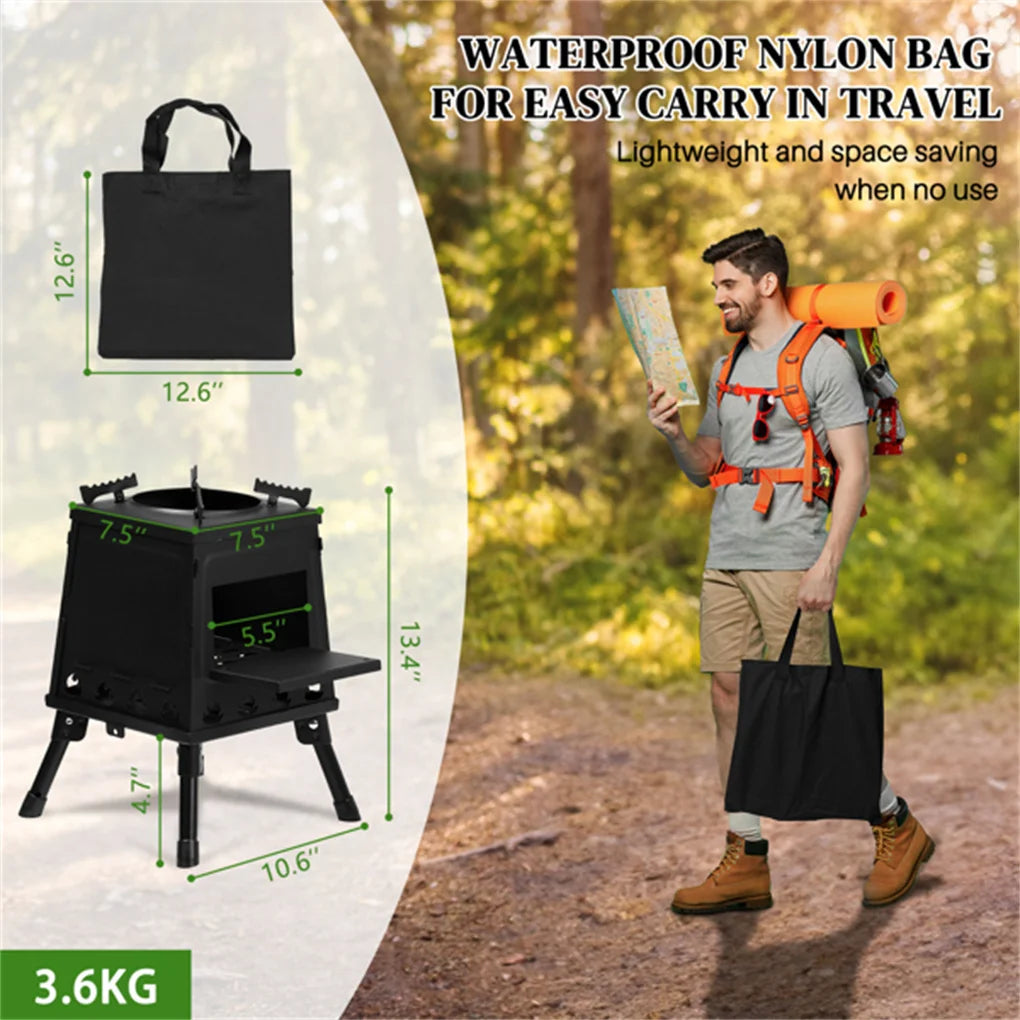 Camp Stove Windproof Portable Wood Burner For Outdoor Campfires